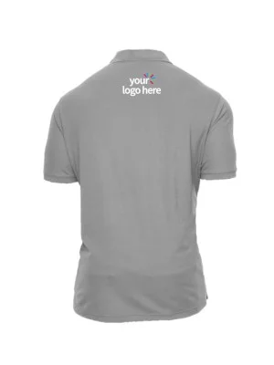 Short Sleeve Cotton Polo T-Shirt Gray